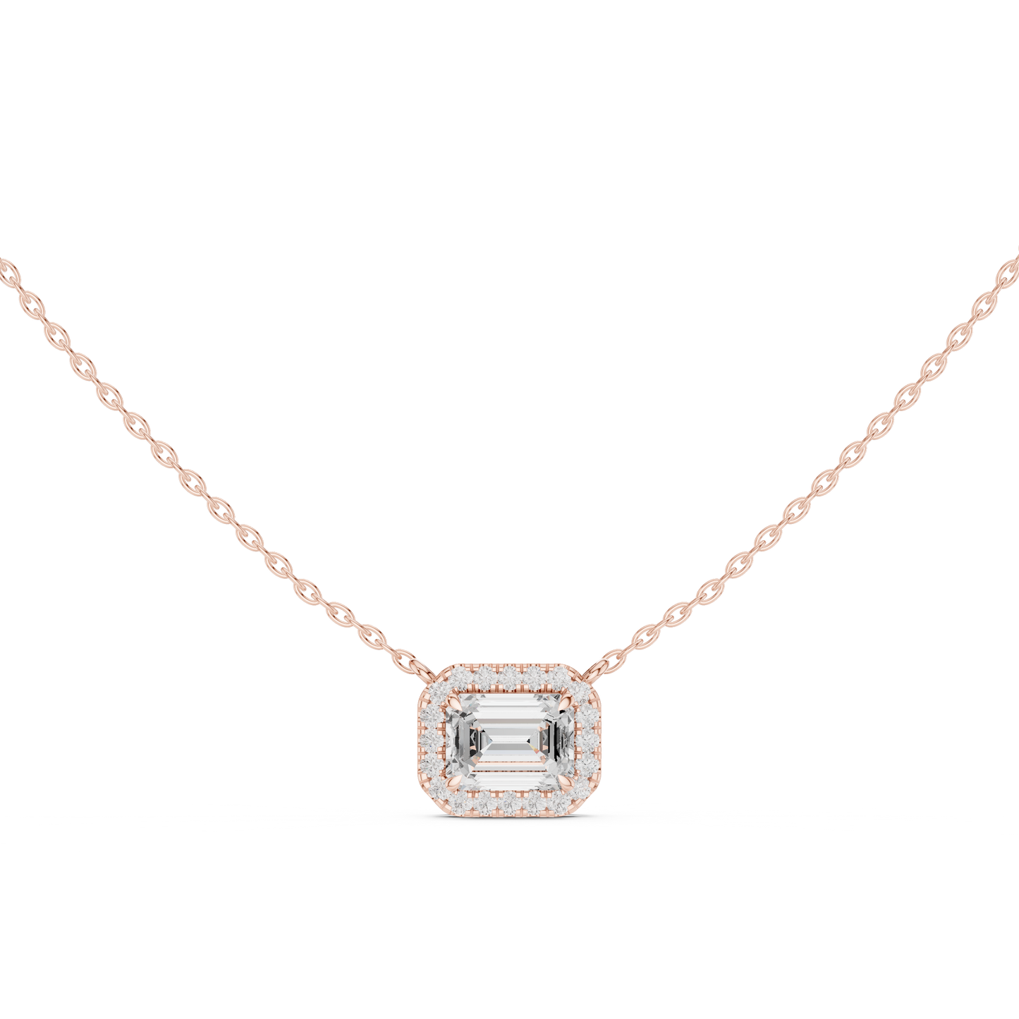 Sovereign Halo Pendant (PND 0093) (Lab Grown)