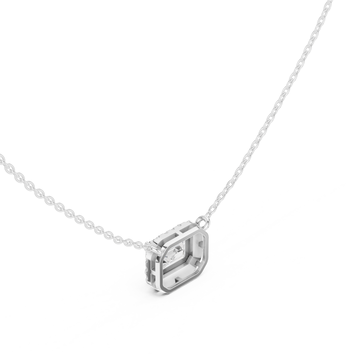 Sovereign Halo Pendant (PND 0093) (Lab Grown)