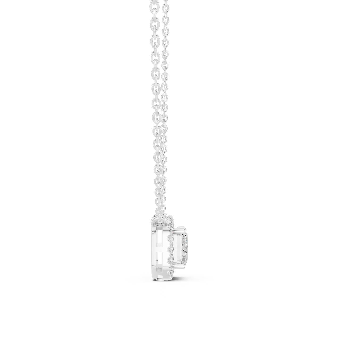 Sovereign Halo Pendant (PND 0093) (Lab Grown)