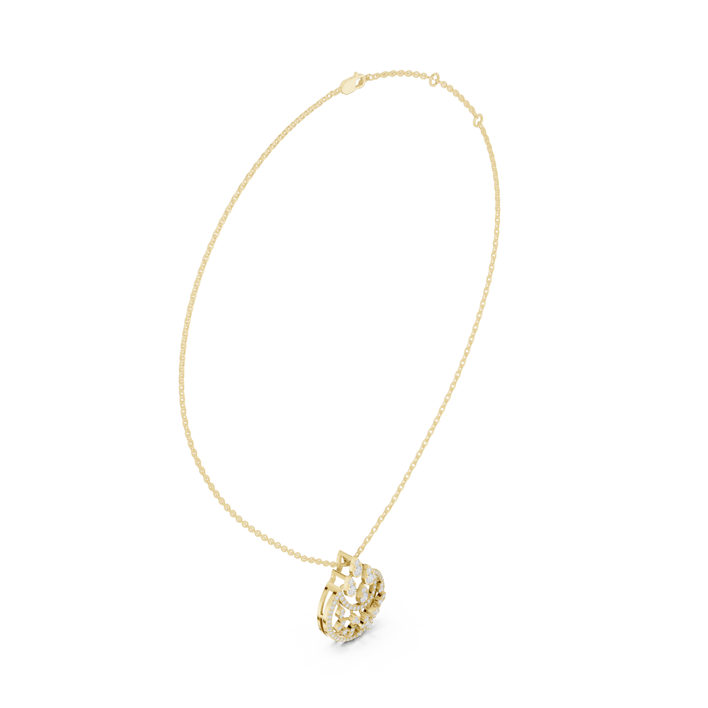 Regal Filigree Drop (PND 0099) (Lab Grown)