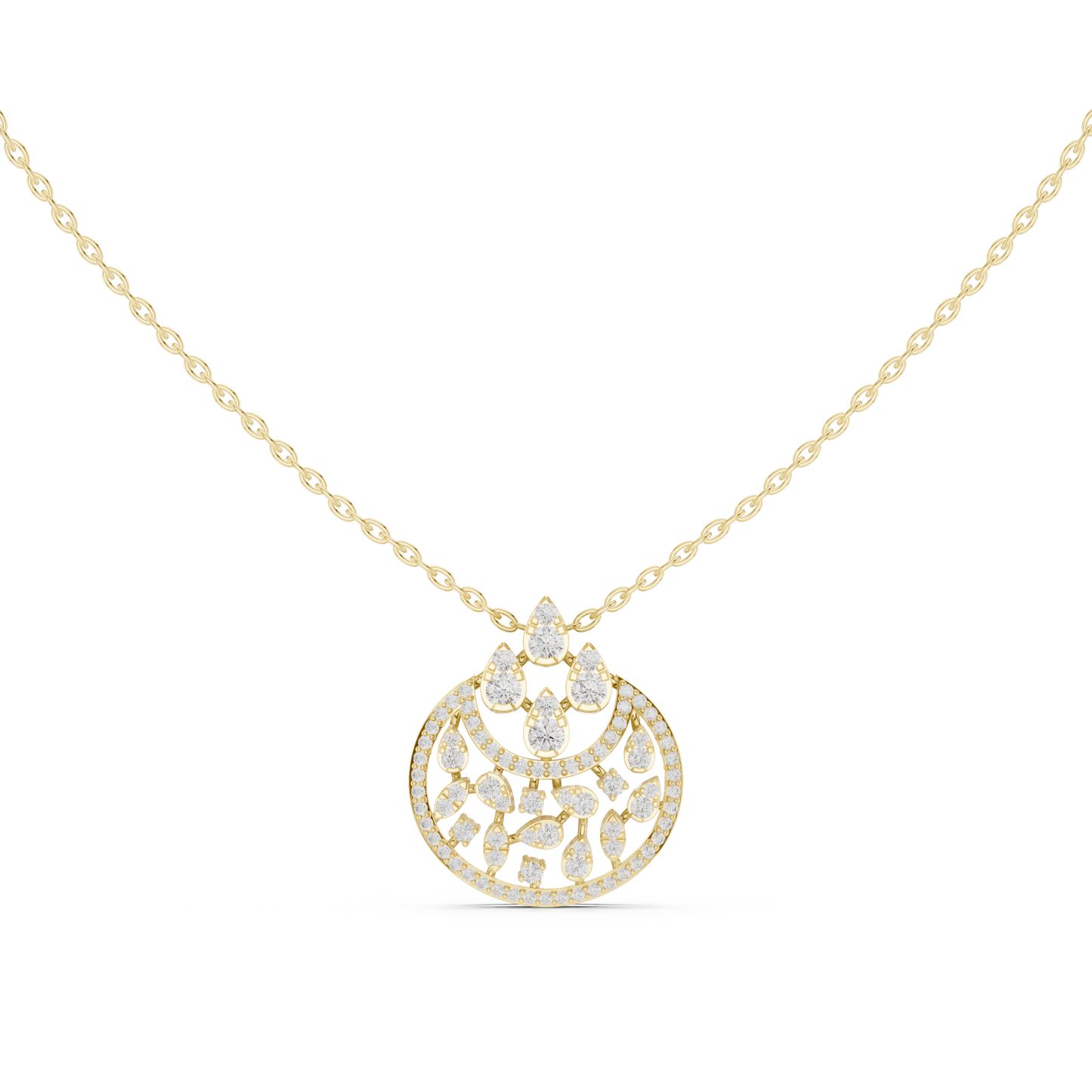 Regal Filigree Drop (PND 0099) (Lab Grown)