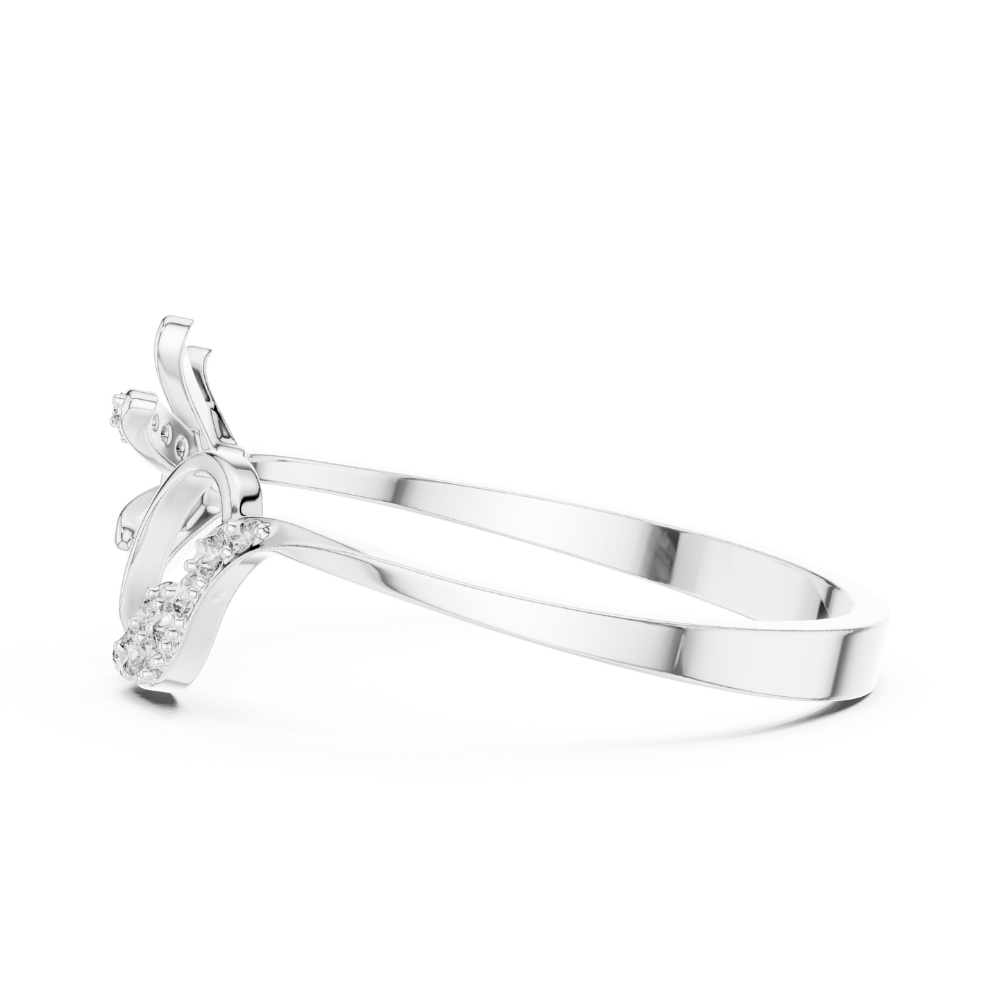 Floral Curve Ring (RNG 0001) (Lab Grown)