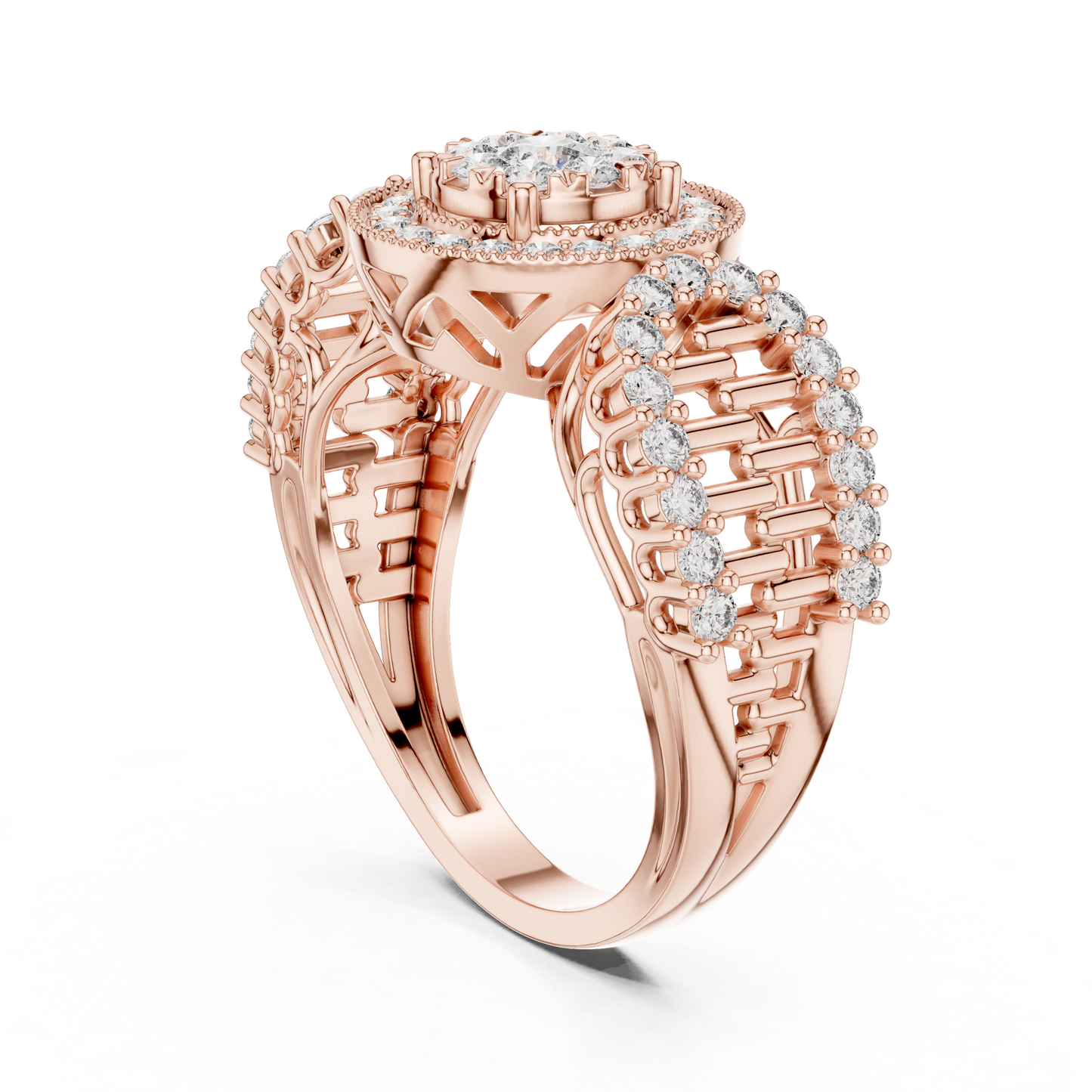 Dual Crest Ring (RNG 0038) (Lab Grown)