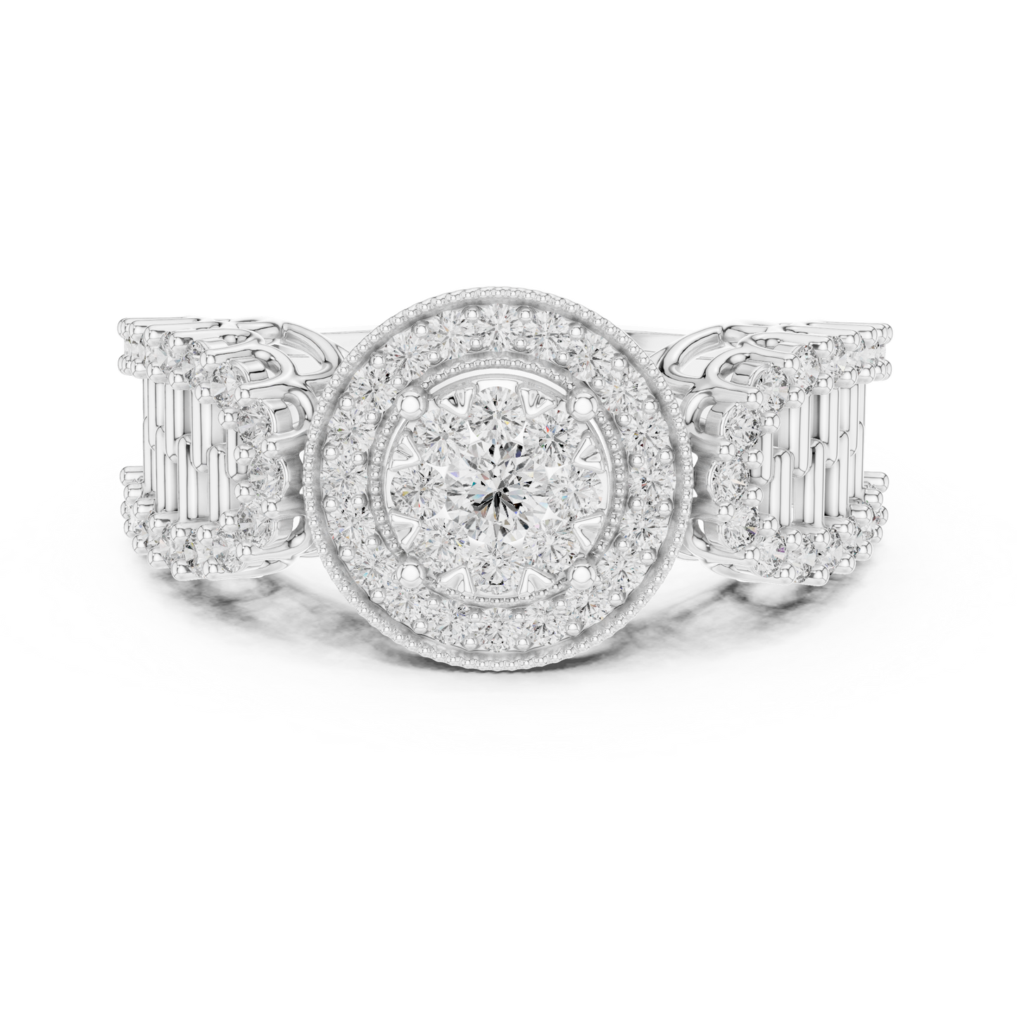 Dual Crest Ring (RNG 0038) (Lab Grown)