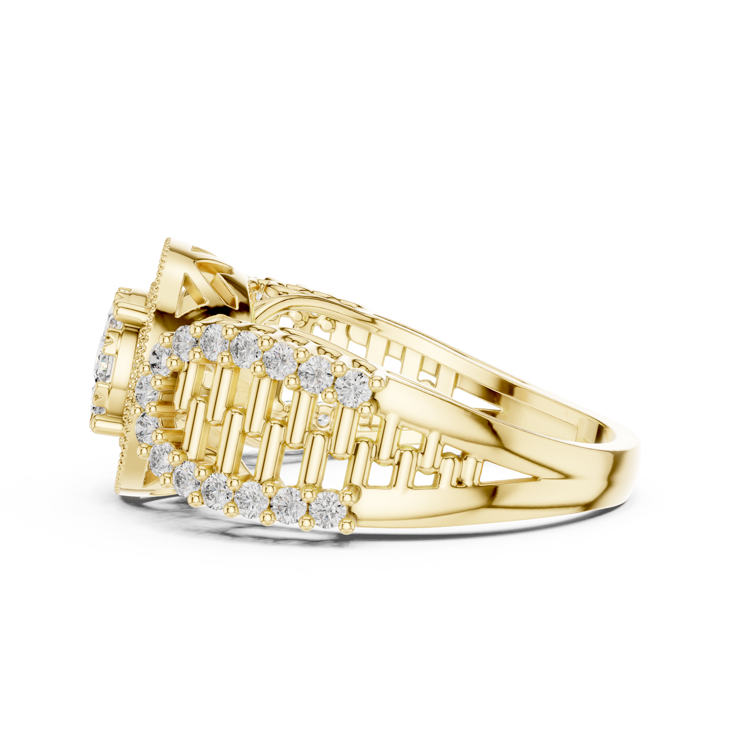 Dual Crest Ring (RNG 0038) (Lab Grown)