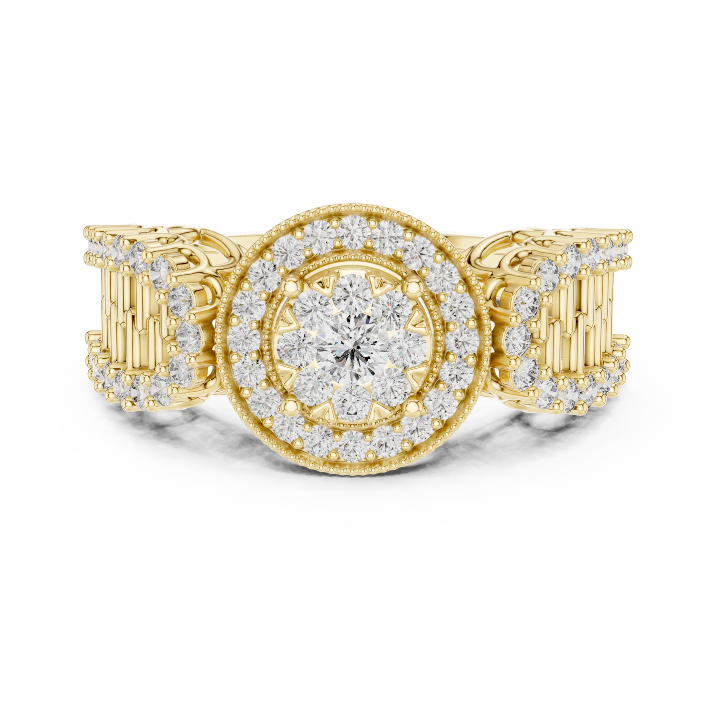 Dual Crest Ring (RNG 0038) (Lab Grown)