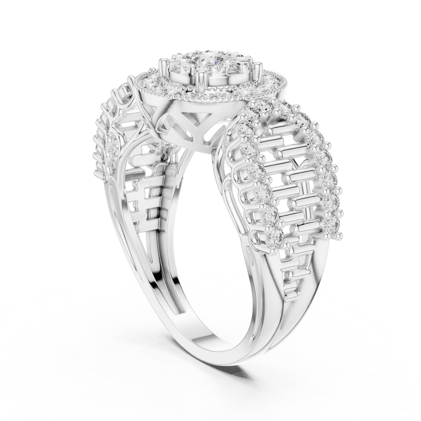Dual Crest Ring (RNG 0038) (Lab Grown)