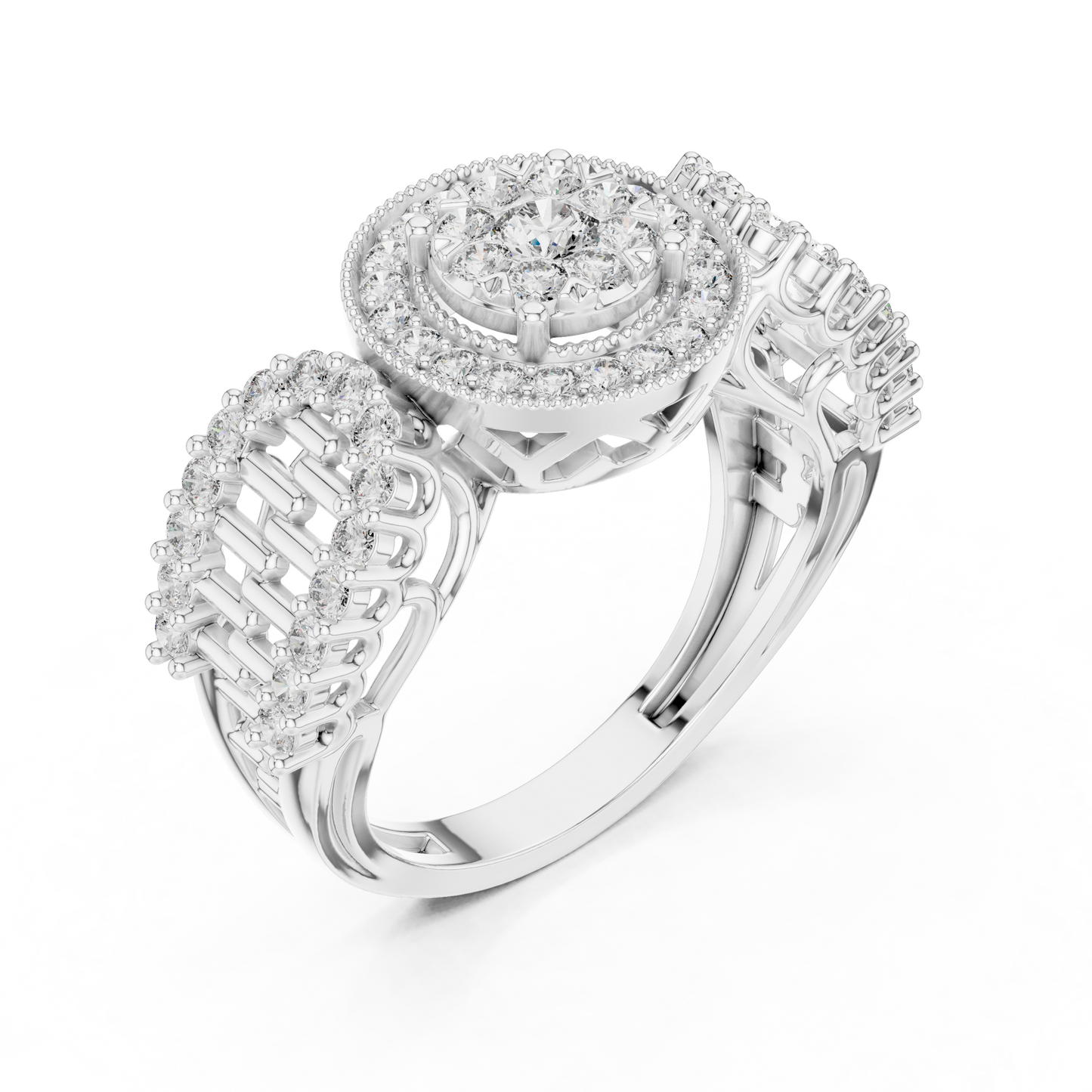 Dual Crest Ring (RNG 0038) (Lab Grown)