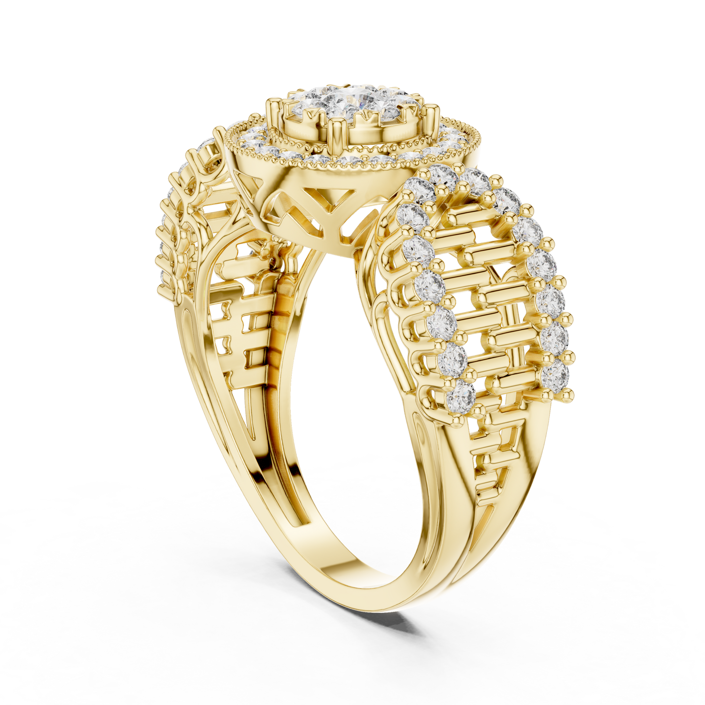 Dual Crest Ring (RNG 0038) (Lab Grown)