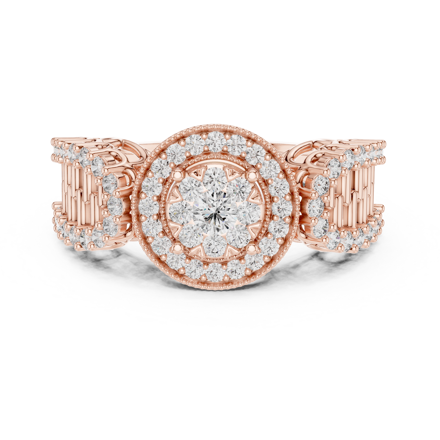Dual Crest Ring (RNG 0038) (Lab Grown)