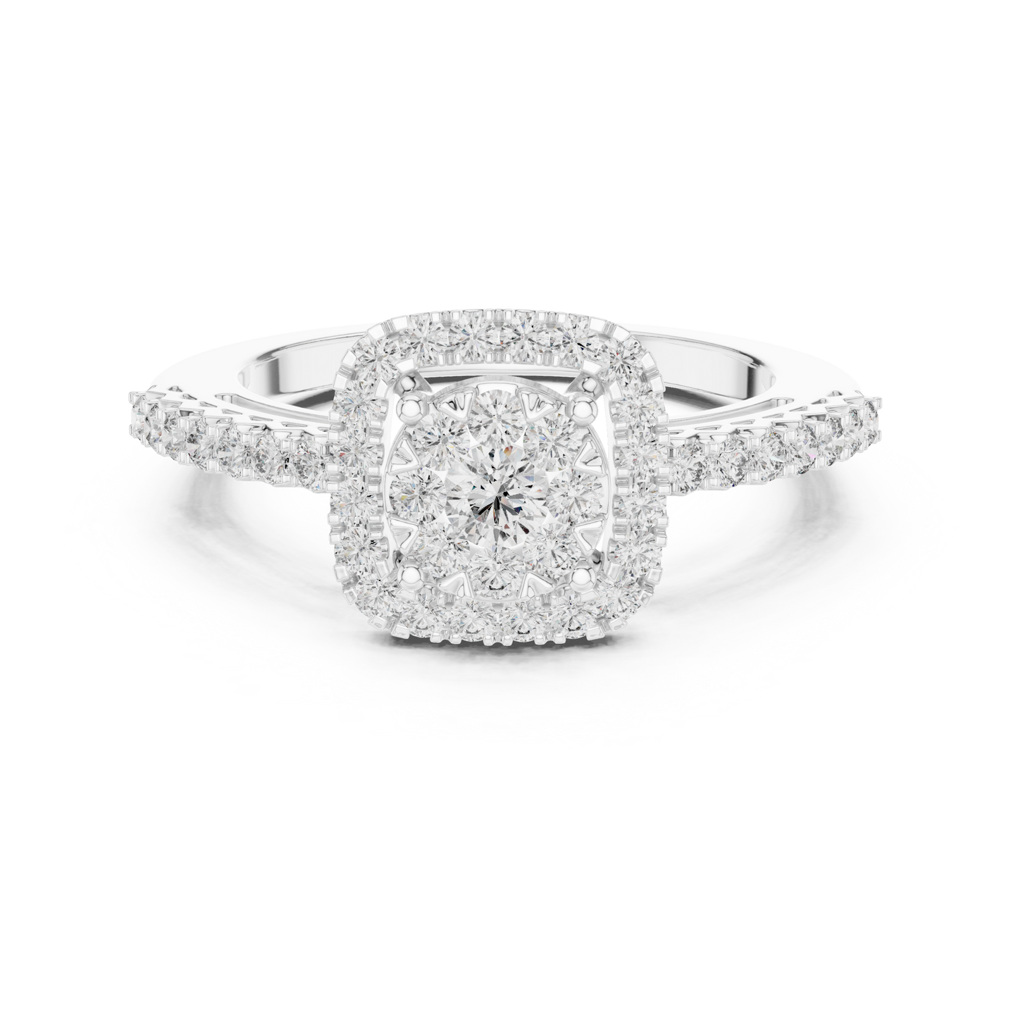 Halo Bloom Ring (RNG 0039) (Lab Grown)
