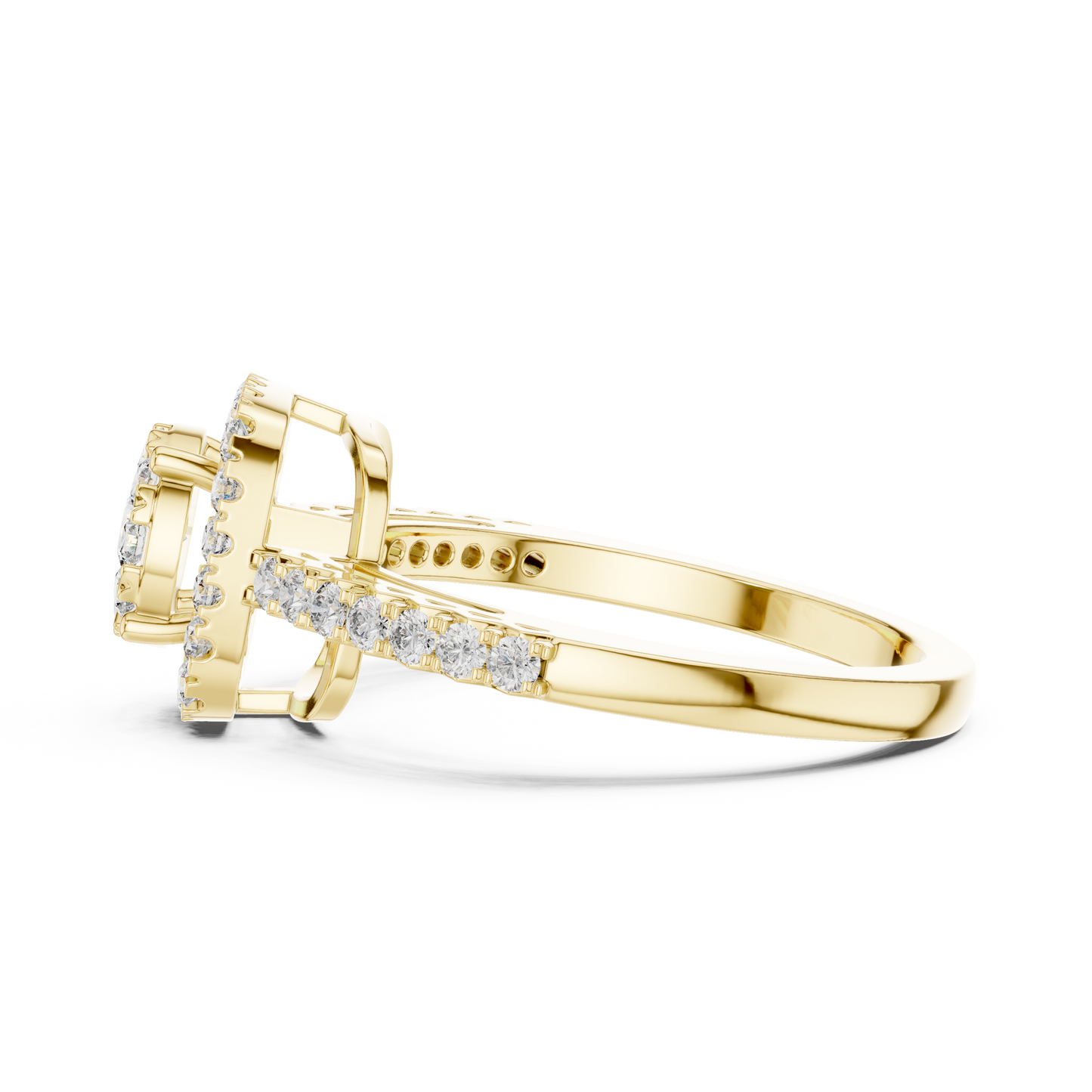 Halo Bloom Ring (RNG 0039) (Lab Grown)