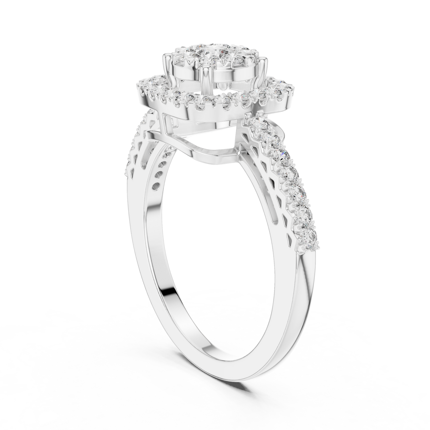 Halo Bloom Ring (RNG 0039) (Lab Grown)