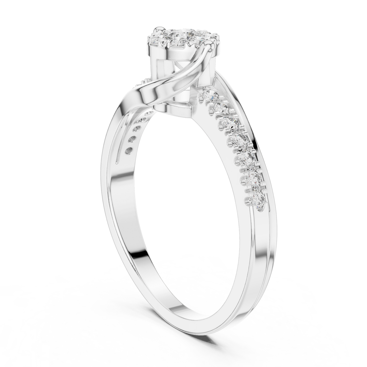 Sway Halo Ring (RNG 0041) (Lab Grown)