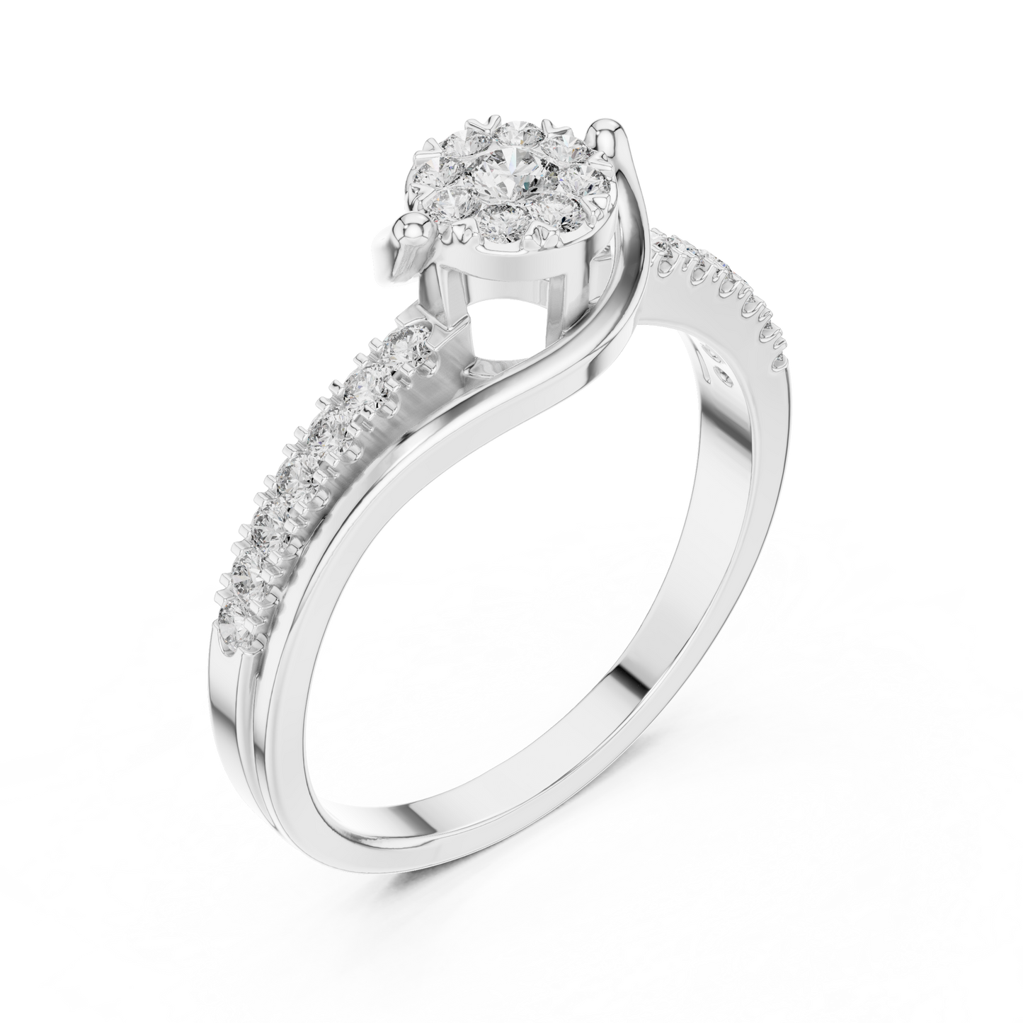 Sway Halo Ring (RNG 0041) (Lab Grown)
