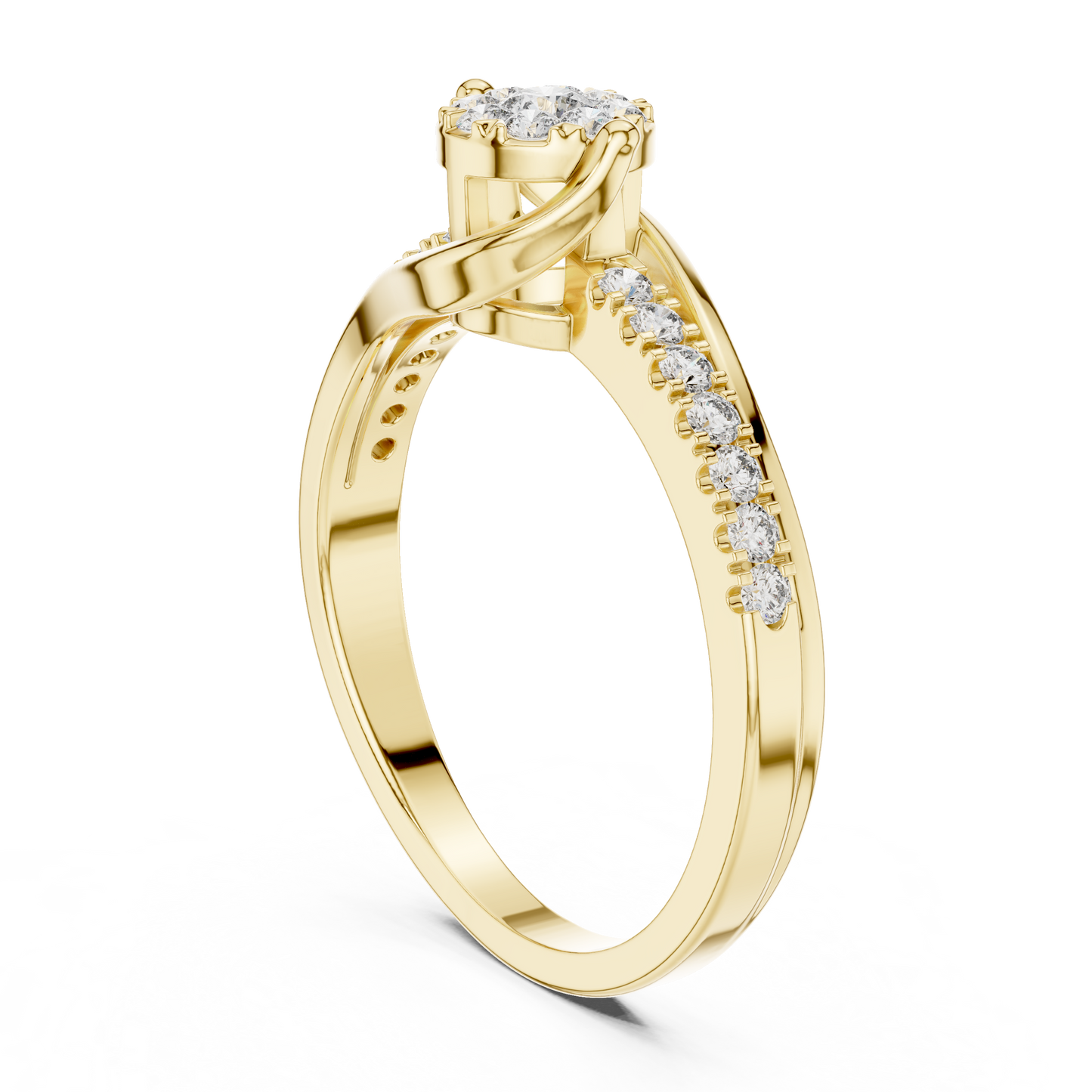 Sway Halo Ring (RNG 0041) (Lab Grown)