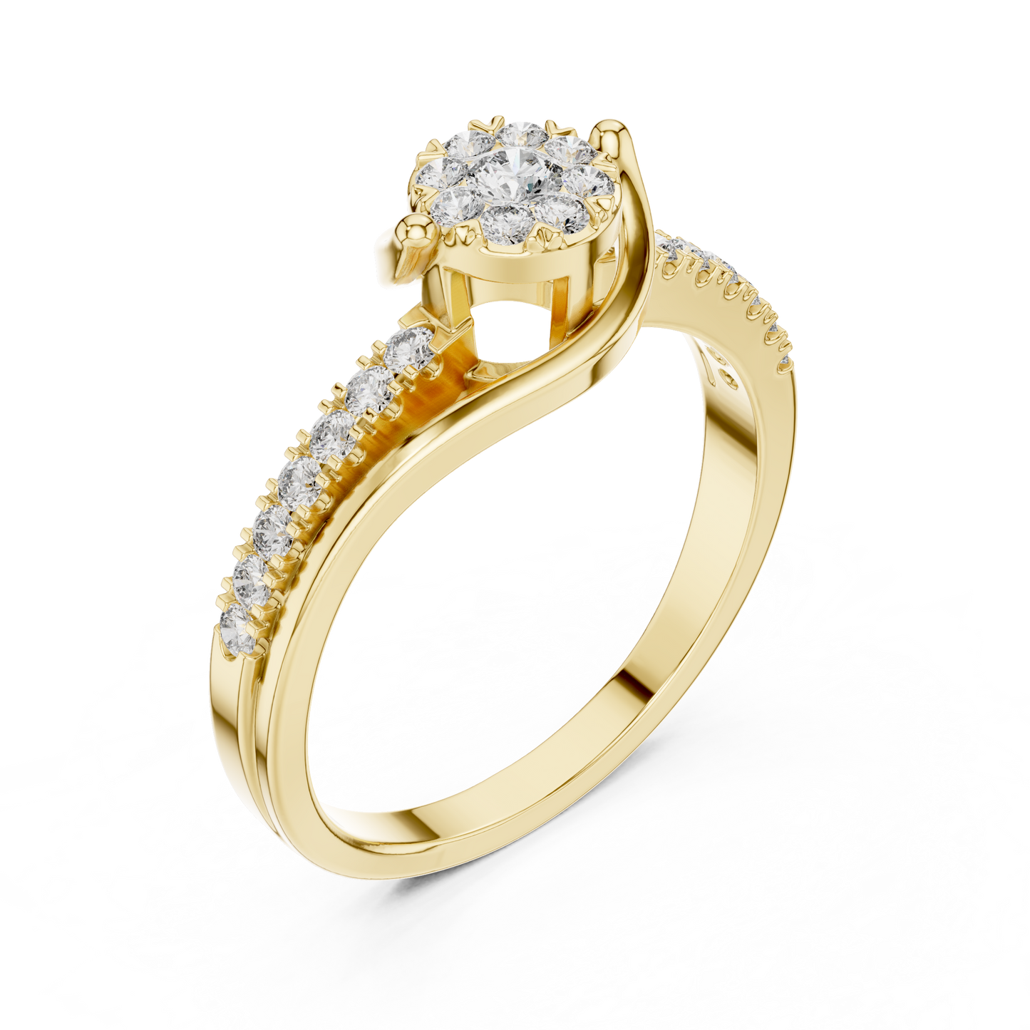 Sway Halo Ring (RNG 0041) (Lab Grown)