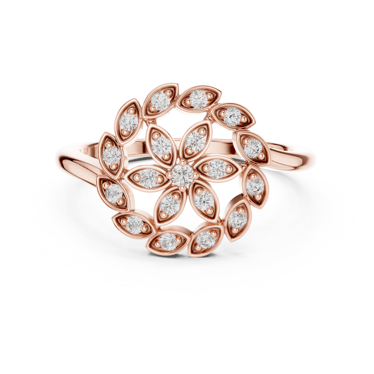 Petal Orbit Ring (RNG 0082) (Lab Grown)