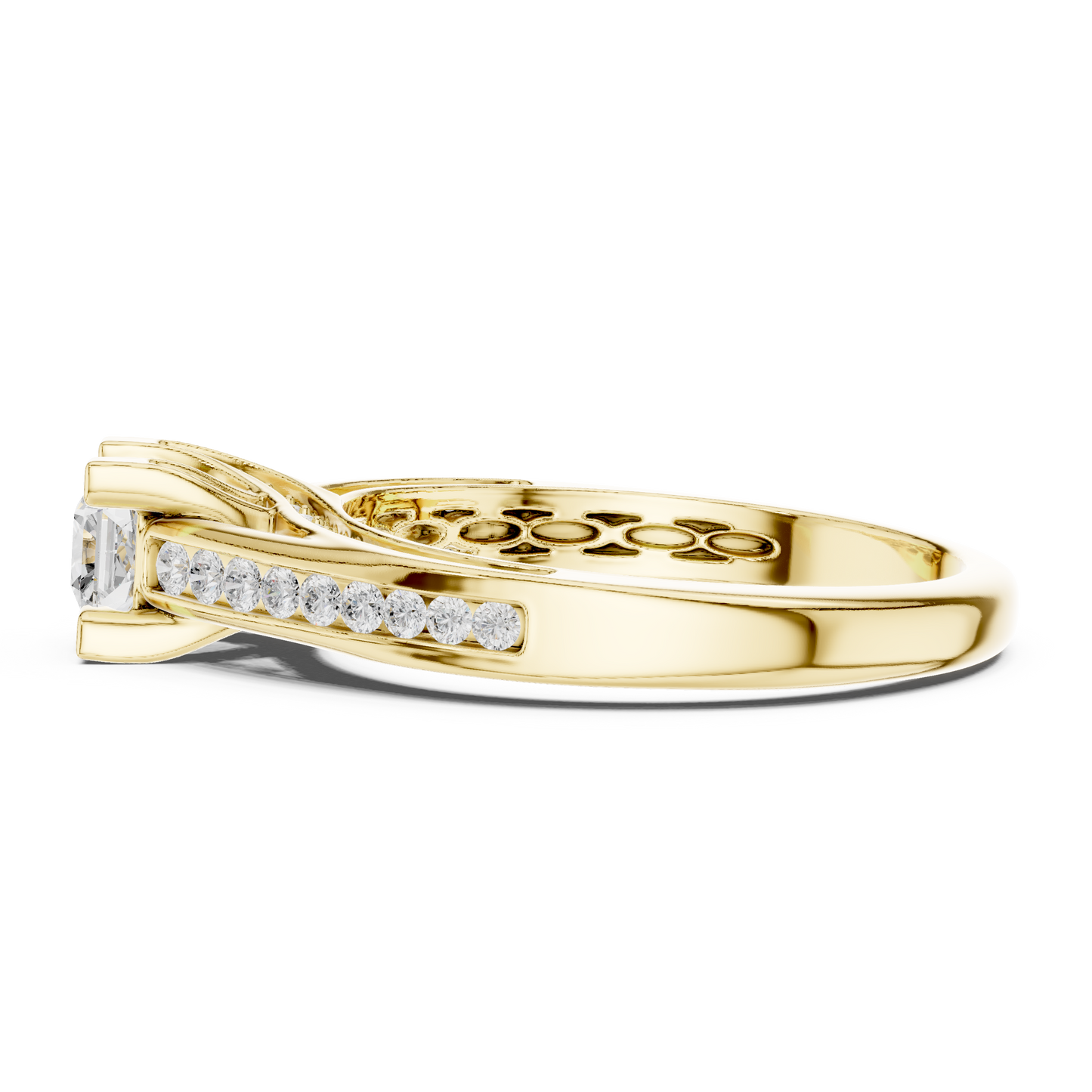 Crown Lift Solitaire Ring (RNG 1027) (Lab Grown)