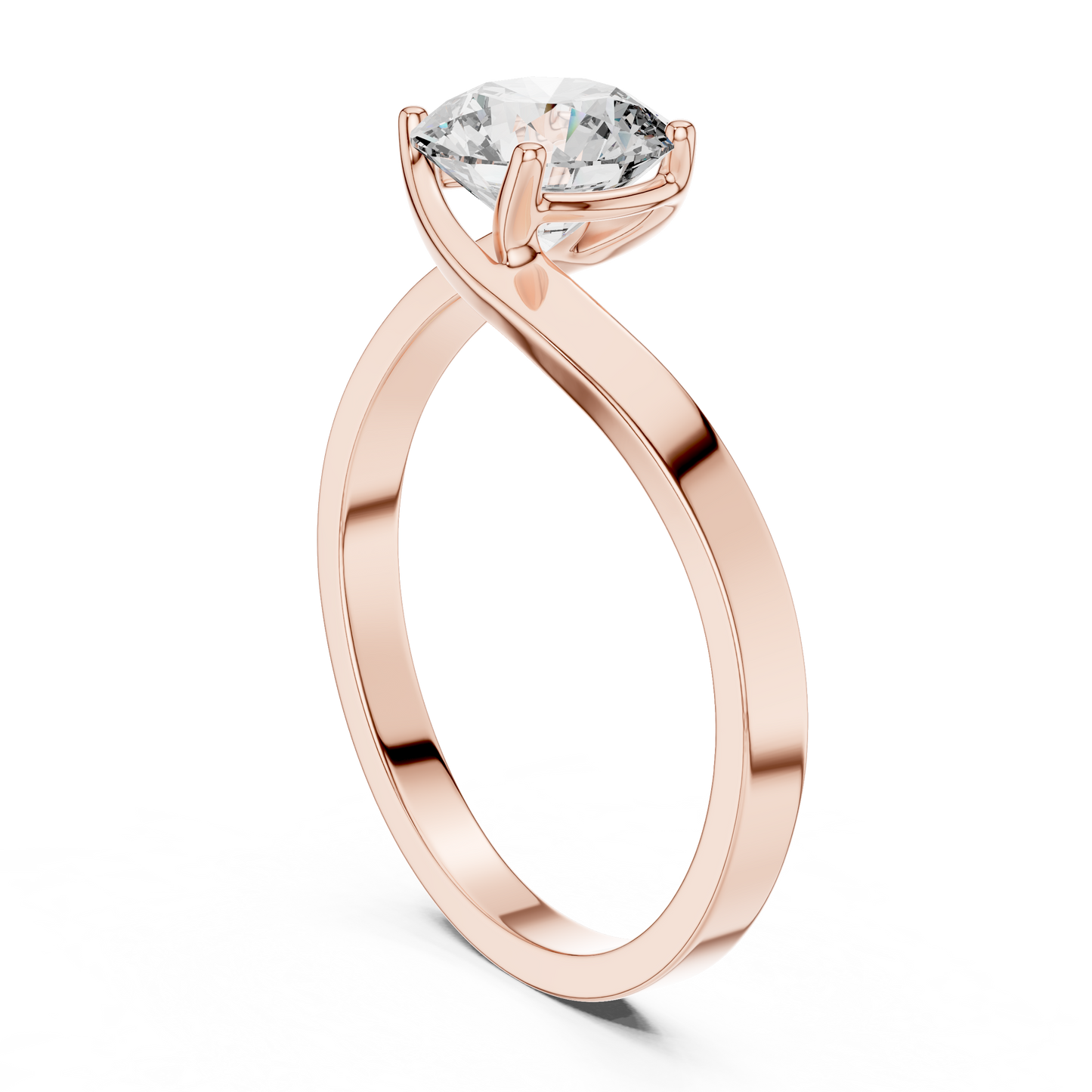 Flow Solitaire Ring (RNG 0157) (Lab Grown)