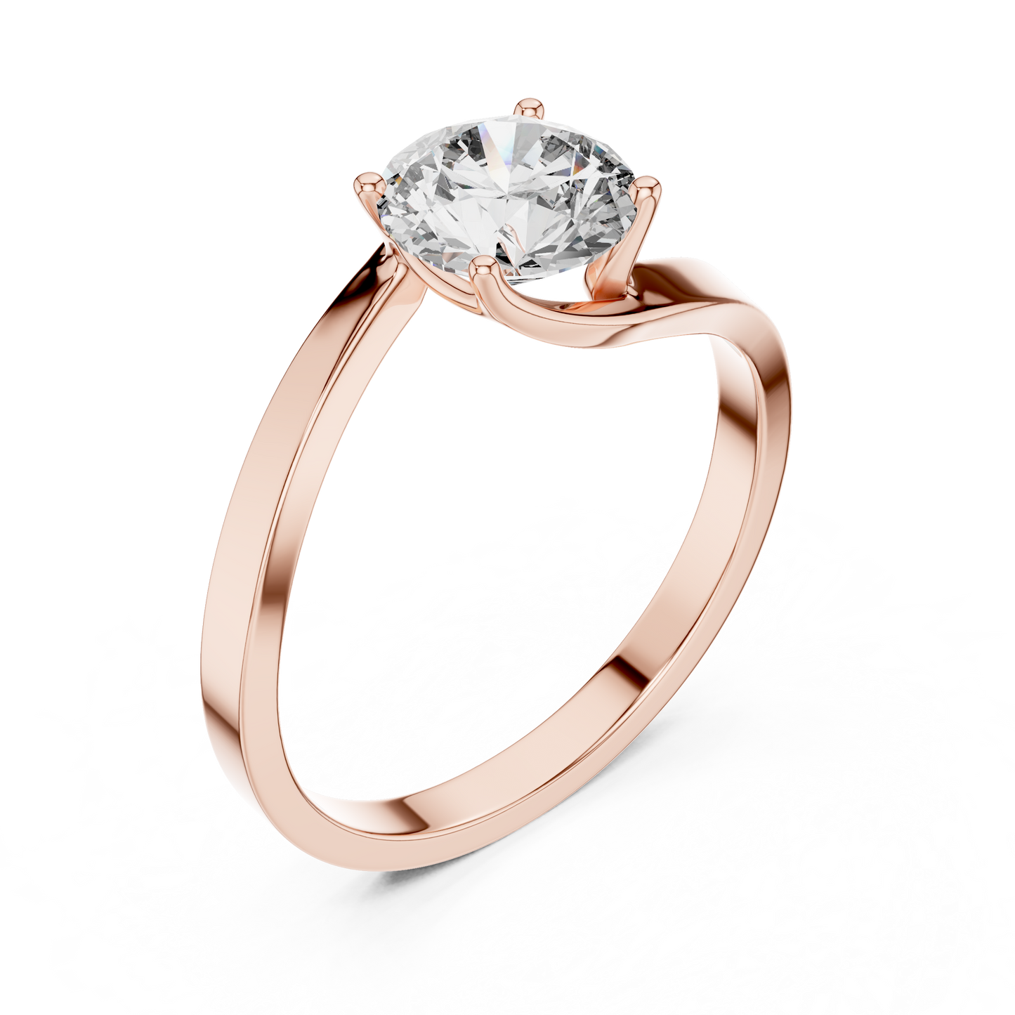 Flow Solitaire Ring (RNG 0157) (Lab Grown)