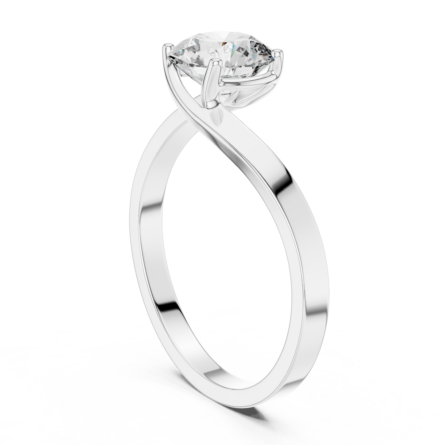 Flow Solitaire Ring (RNG 0157) (Lab Grown)