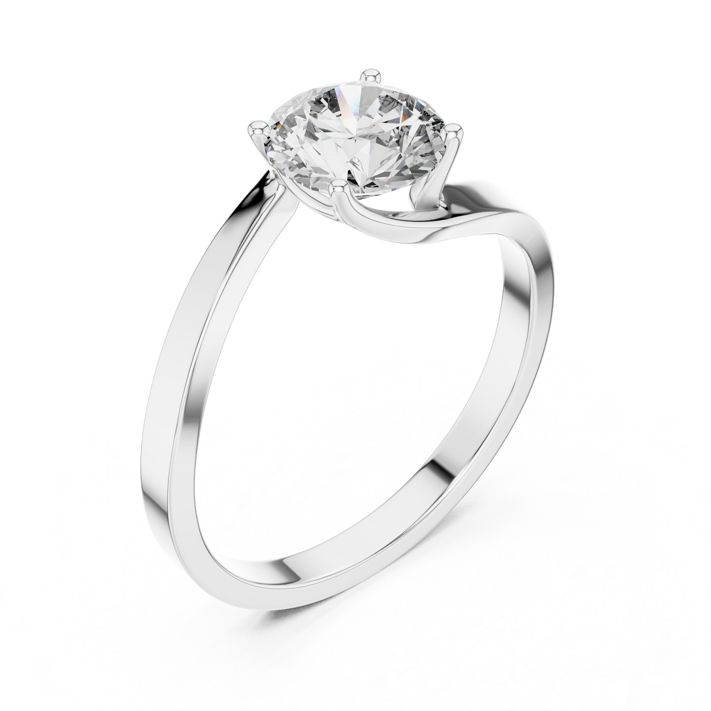 Flow Solitaire Ring (RNG 0157) (Lab Grown)