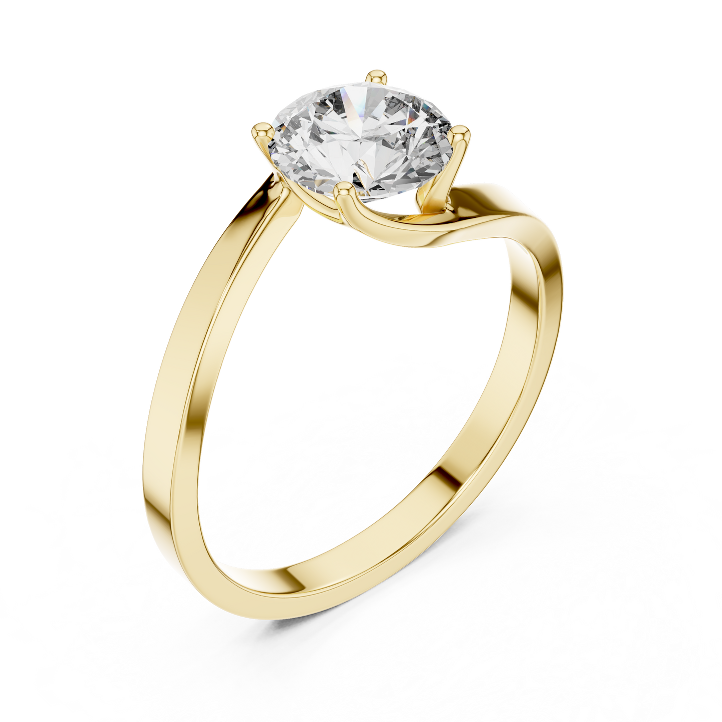Flow Solitaire Ring (RNG 0157) (Lab Grown)