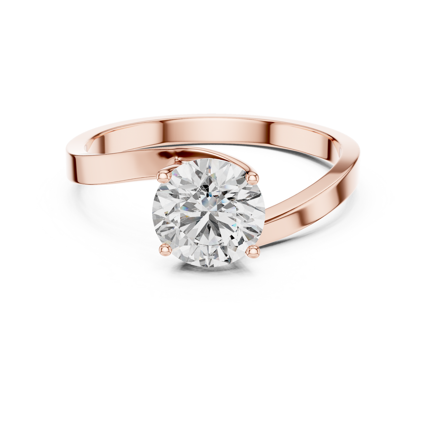 Flow Solitaire Ring (RNG 0157) (Lab Grown)