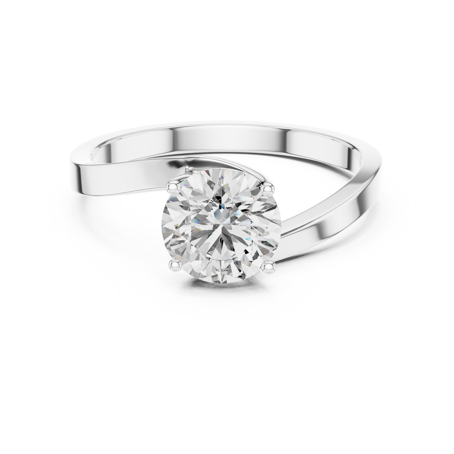 Flow Solitaire Ring (RNG 0157) (Lab Grown)
