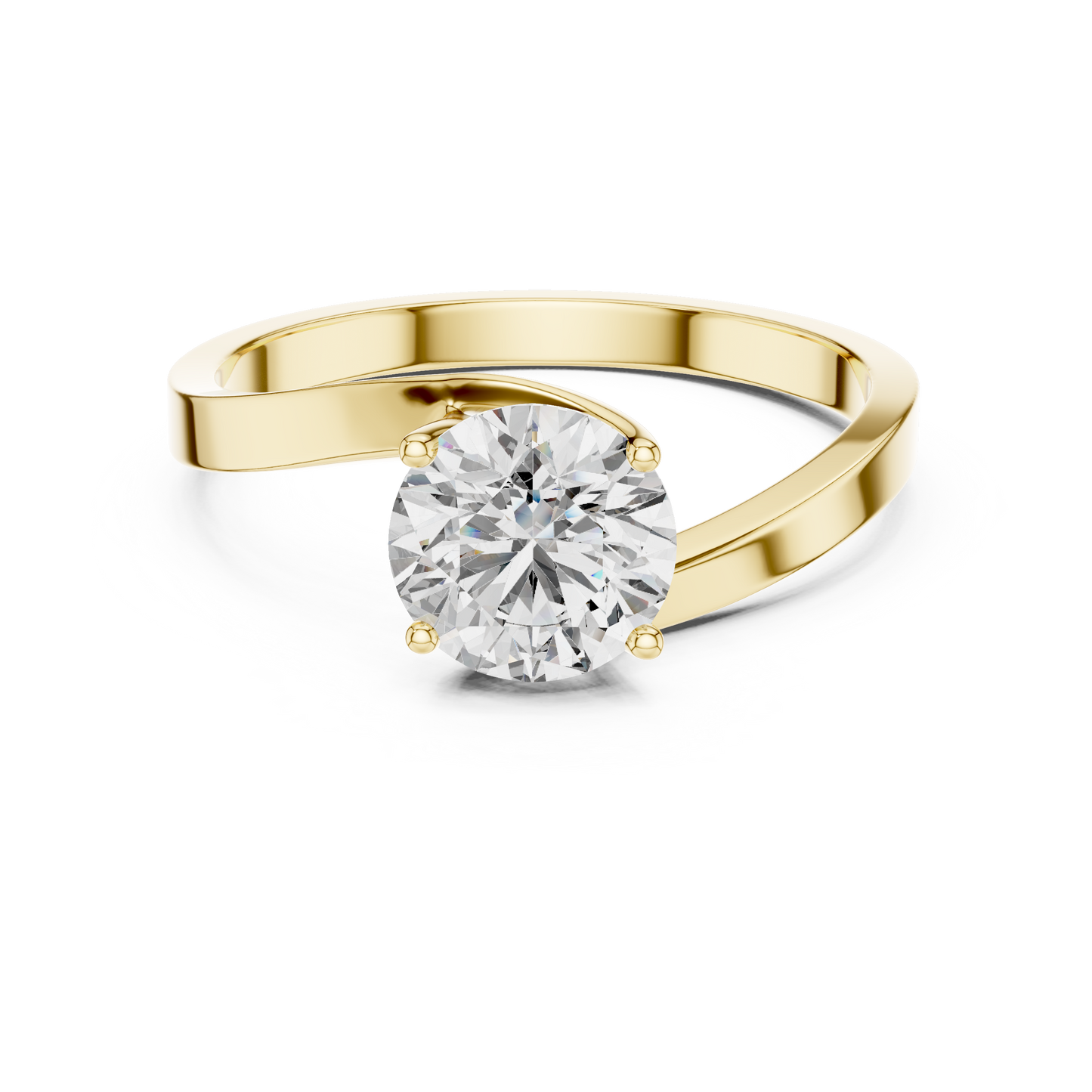 Flow Solitaire Ring (RNG 0157) (Lab Grown)