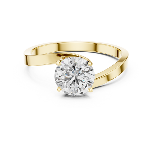 Flow Solitaire Ring (RNG 0157) (Lab Grown)